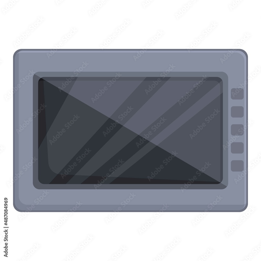 Intercom display icon cartoon vector. Video system. Phone security Intercom display icon cartoon vector. Video system. Phone security