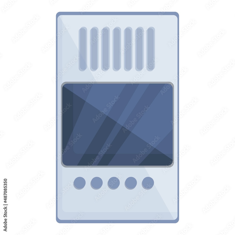 Intercom screen icon cartoon vector. Video system. Phone security Intercom screen icon cartoon vector. Video system. Phone security