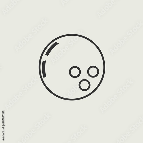 Bowling_ball vector icon illustration sign