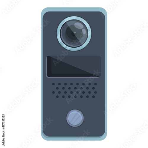 Intercom pictogram icon cartoon vector. Video door. Phone security