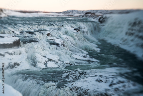 Gullfoss- Wasserfall des Flusses Hvítá im Haukadalur