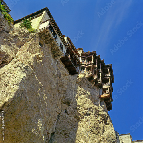 Hanging houses of old Cuenca, Castilla-La Mancha in central Spain, Heucar Gorge, UNESCO World Heritage photo