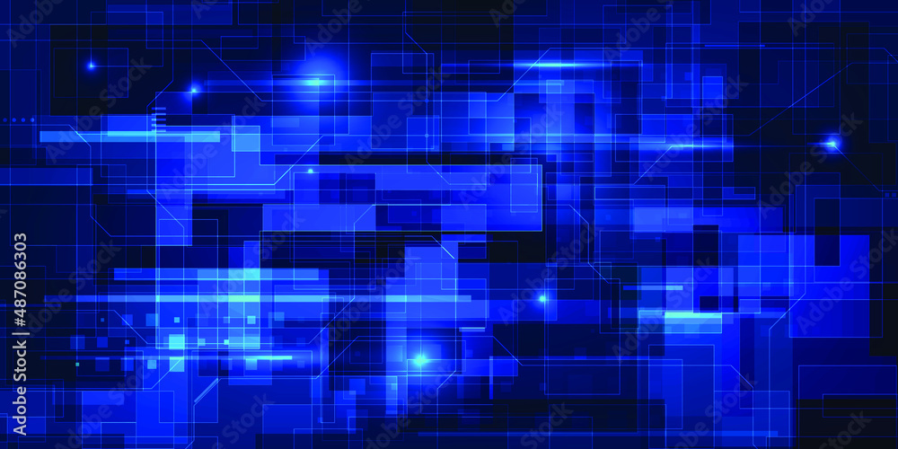 Vector illustrations of digital communications evolution and technology abstract blue futuristic artwork.Future tech design concepts. Vector illustrations of digital communications evolution and technology abstract blue futuristic artwork.Future tech design concepts.