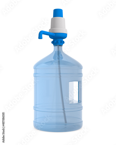 water bottle on white background. Isolated 3D illustration