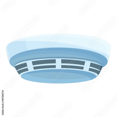 Fire smoke detector icon cartoon vector. Alarm sensor. Safety system