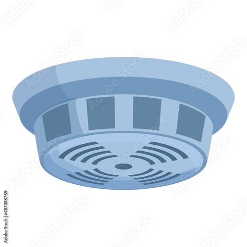 Smoke sensor icon cartoon vector. Fire alarm. Carbon home