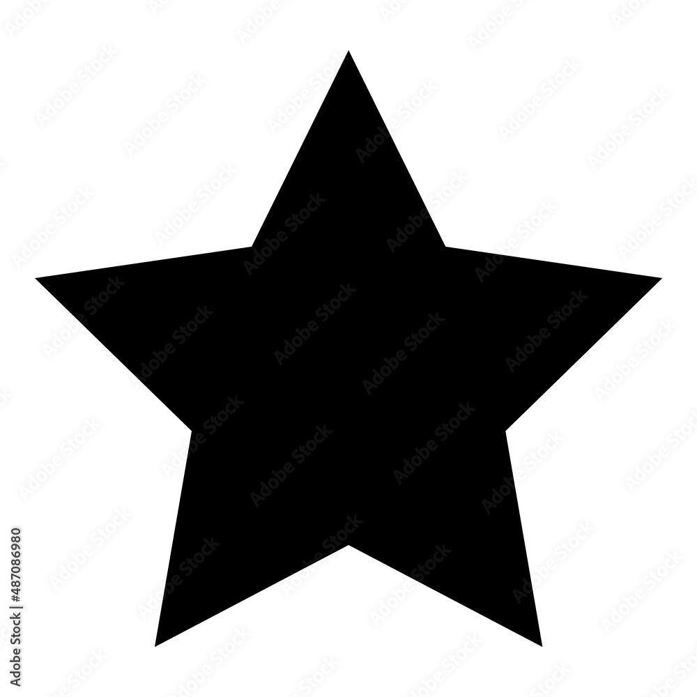 Star Shape Flat Icon Isolated On White Background Star Shape Flat Icon Isolated On White Background