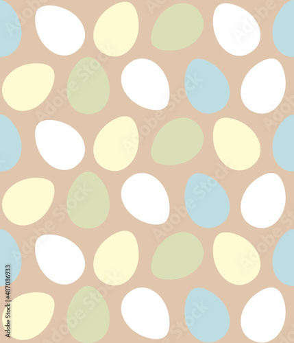 Easter colorful painted eggs seamless art pattern