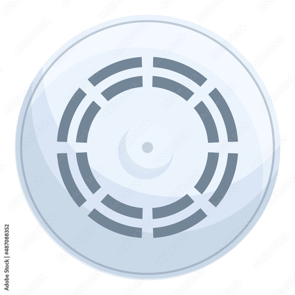 Smoke detector equipment icon cartoon vector. Alarm fire. Home control Smoke detector equipment icon cartoon vector. Alarm fire. Home control
