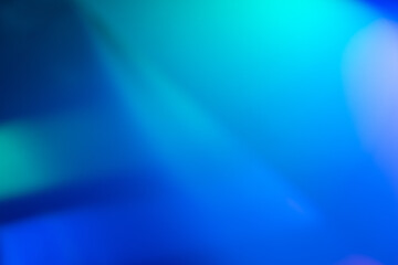 Blur neon rays. Color light overlay. Futuristic decoration filter. Defocused blue green soft glow beam abstract copy space background.