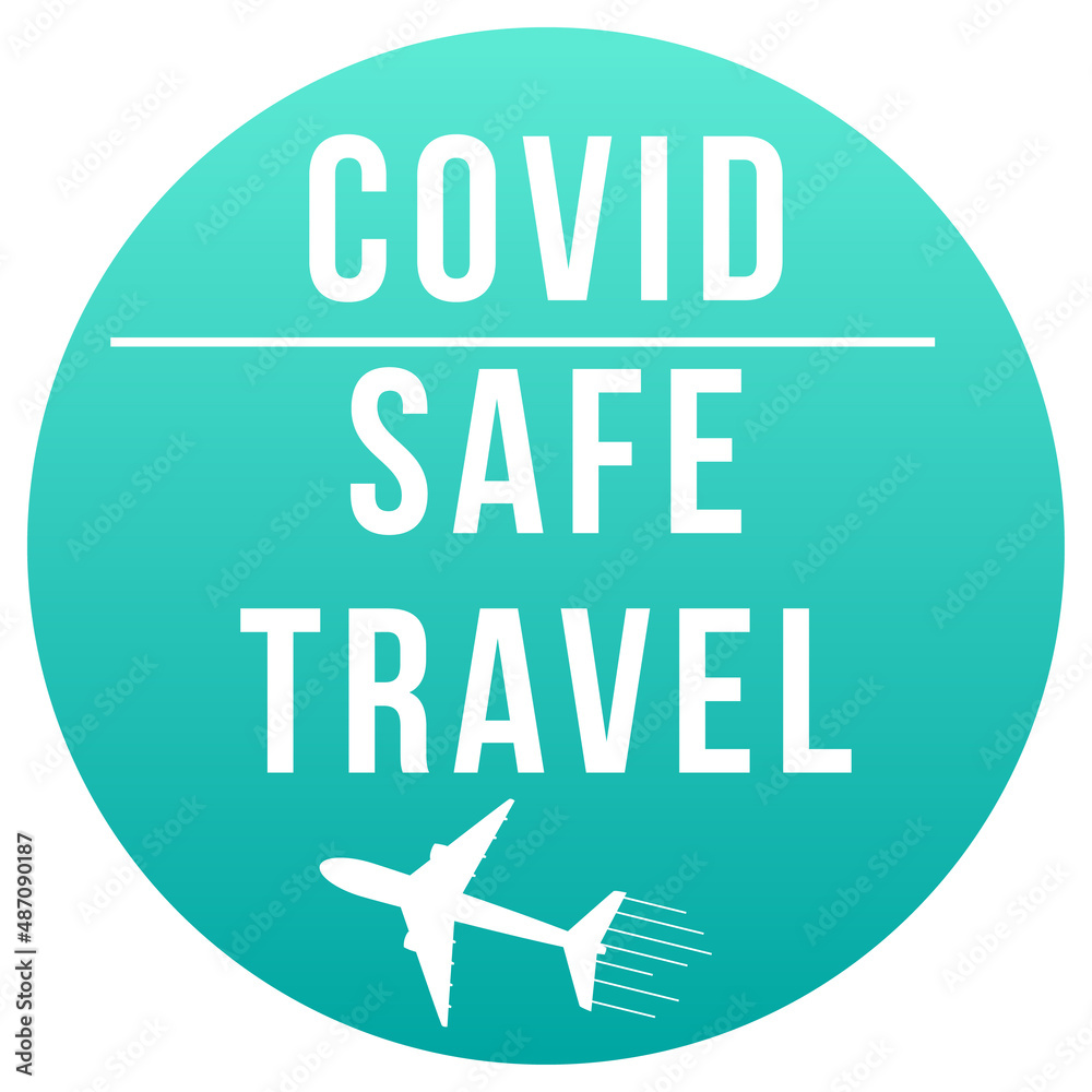 Covid Safe Travel typography design Covid Safe Travel typography design