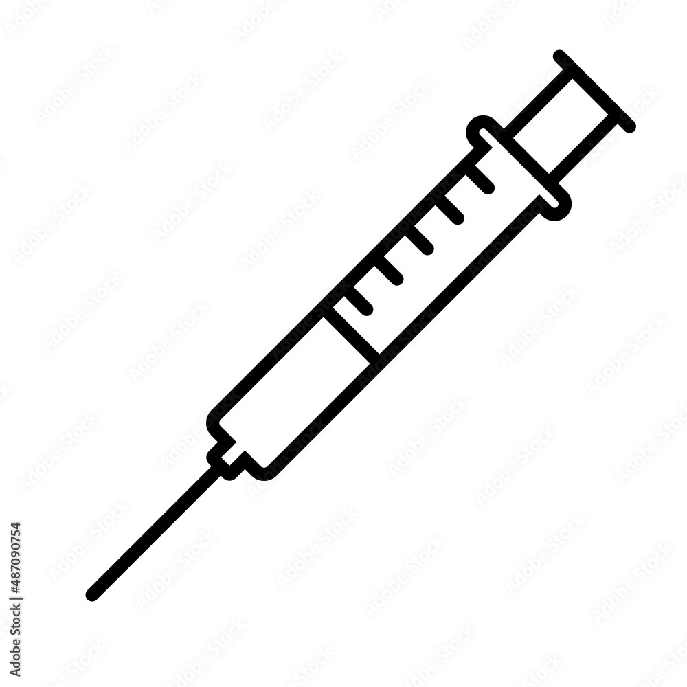 Syringe line icon, vector outline logo isolated on white background Syringe line icon, vector outline logo isolated on white background