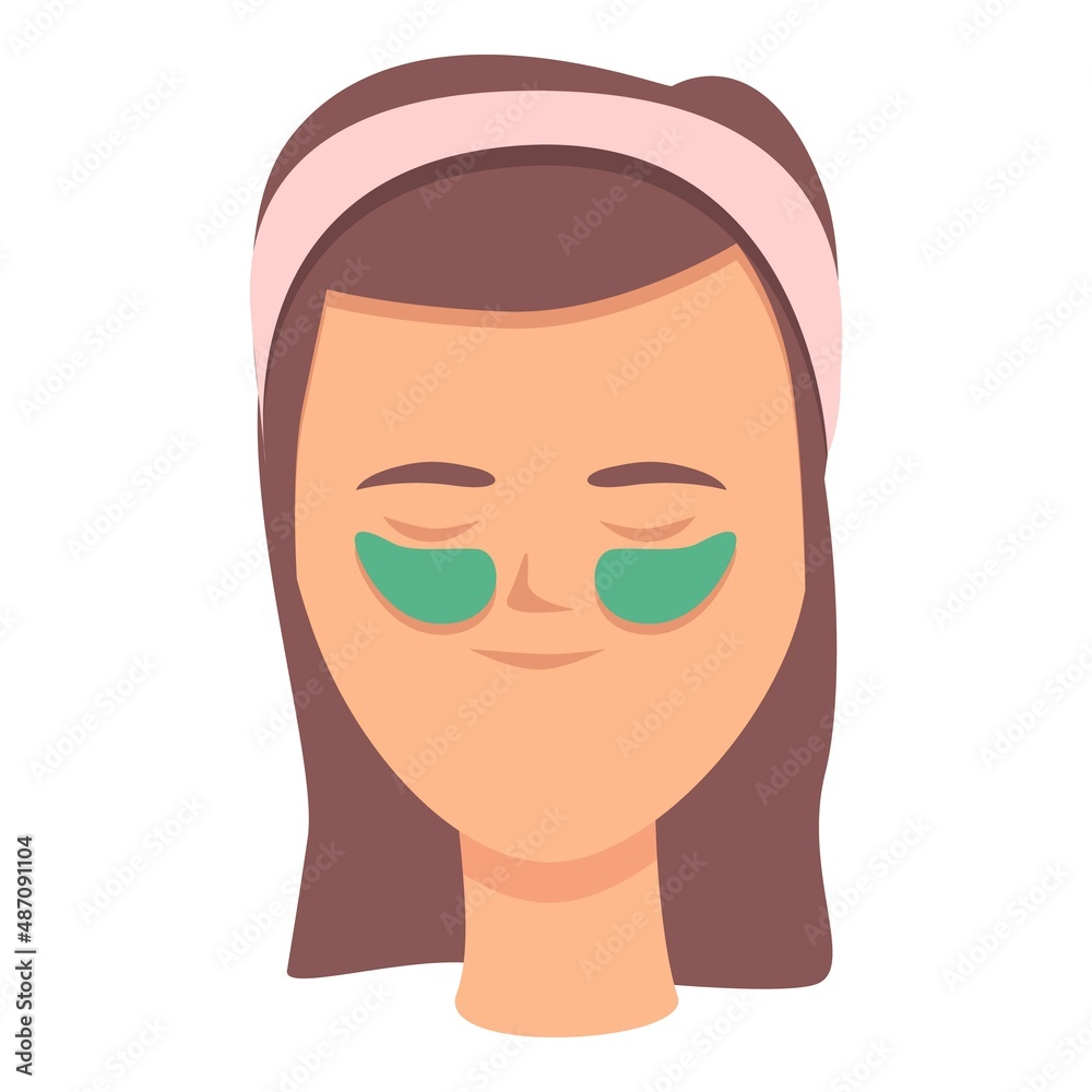 Girl eye patch icon cartoon vector. Mask face. Cosmetic face