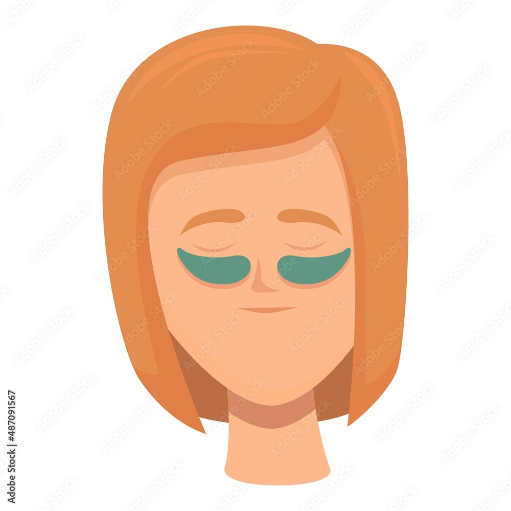 Eye patch skin icon cartoon vector. Mask face. Pack facial Eye patch skin icon cartoon vector. Mask face. Pack facial