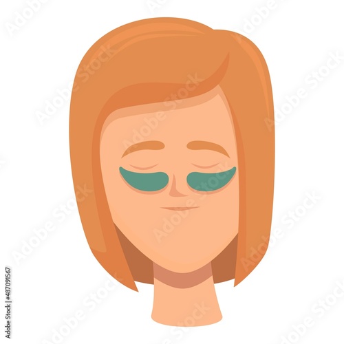 Eye patch skin icon cartoon vector. Mask face. Pack facial