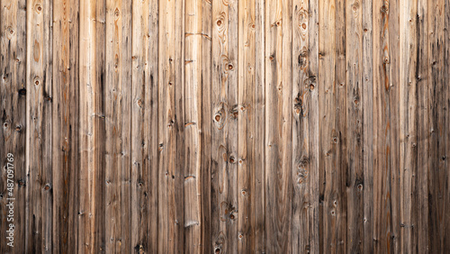 Old brown rustic dark grunge wooden timber wall texture - wood background banner..