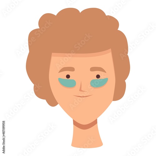 Mother eye patch icon cartoon vector. Face gel. Cosmetic hydrogel