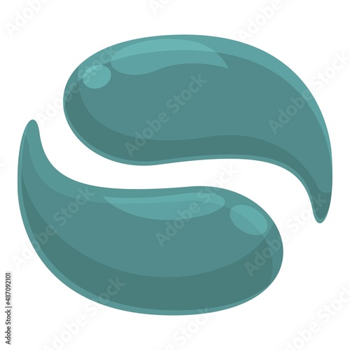 Gel eye patch icon cartoon vector. Face mask. Cosmetic skin
