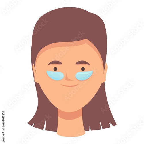 Skin eye patch icon cartoon vector. Face gel. Wash product