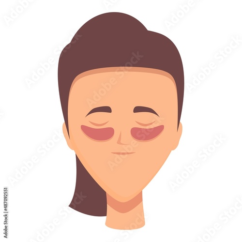 Sleep eye patch icon cartoon vector. Face gel. Facial skincare