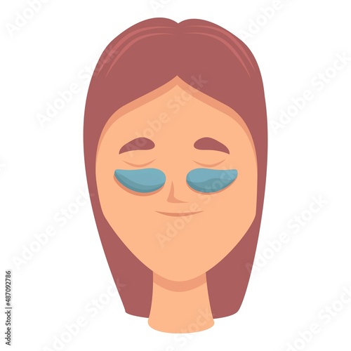 Face skin patch icon cartoon vector. Beauty gel. Cosmetic pack