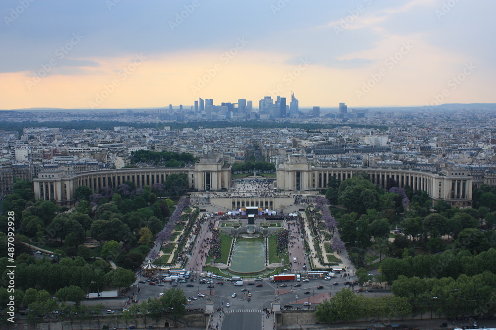 city from eiffel tower