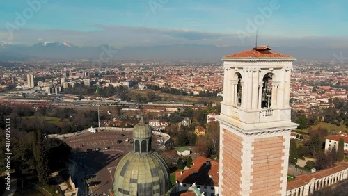 Aerial view of Vicenza from Monte Berico - Vicenza, Veneto, Italy - Drone photo