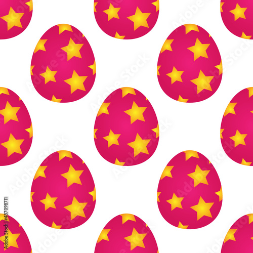 Colored seamless pattern with easter eggs. Easter background. 