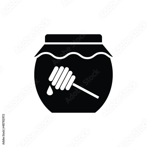 honey jar icon vector food logo  sign
