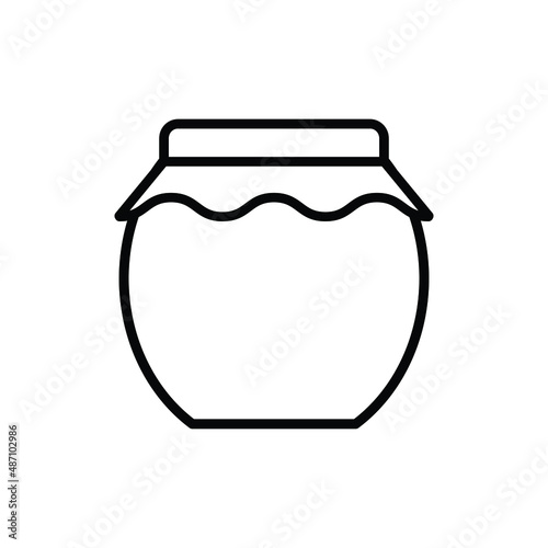 Obraz na plátně jar icon vector honey jar sign