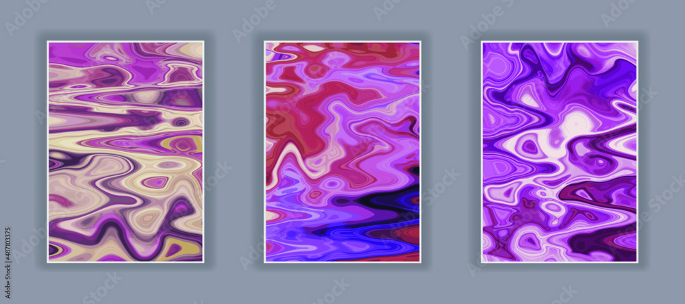Liquid color marble style background. Fluid gradient inks design. Template for your design, banner, flyer, business card, poster, wallpaper, brochure
