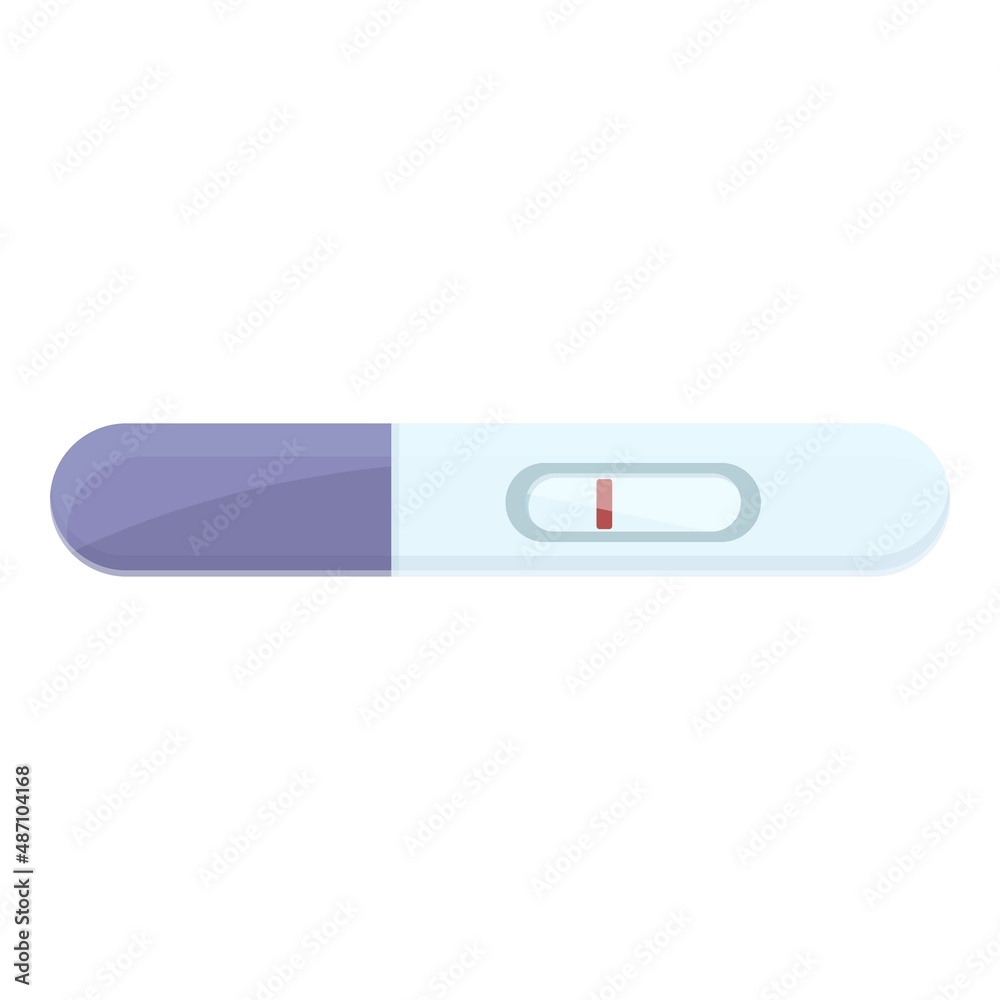 Negative pregnant test icon cartoon vector. Stick kit. Urine result Negative pregnant test icon cartoon vector. Stick kit. Urine result