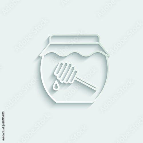 honey jar icon vector food logo  sign