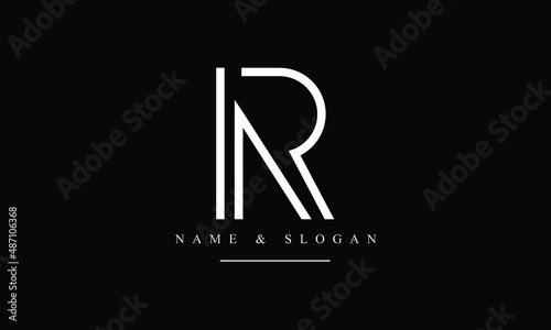 RN, NR, R, N abstract letters logo monogram