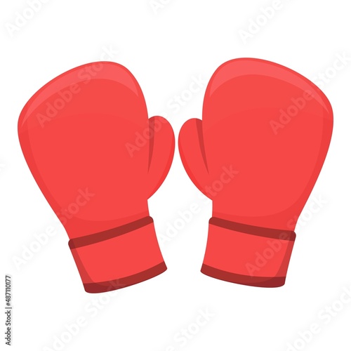 Boxing gloves icon cartoon vector. Fit cardio. Gym fitness © nsit0108