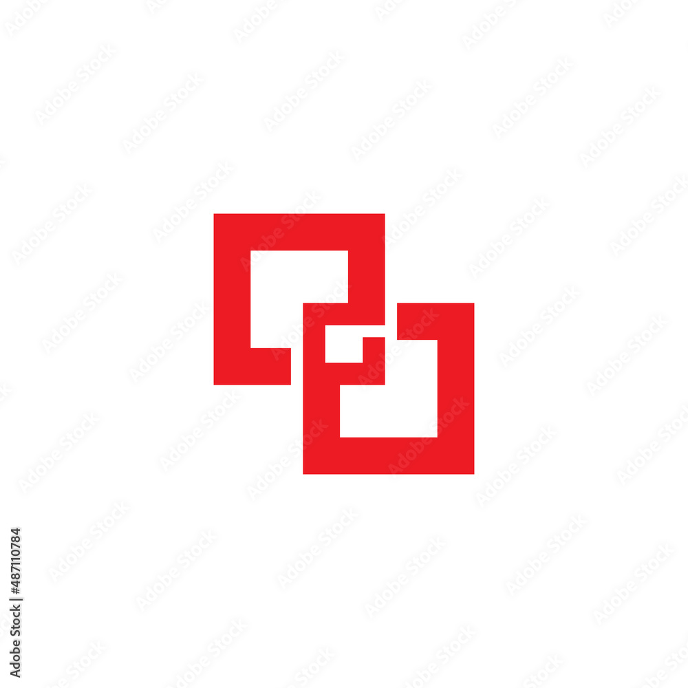 Obraz premium Creative symbol design in square shape. Vector