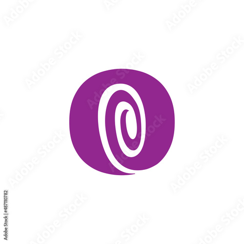 Round shape in the form of a spiral roll. Vector