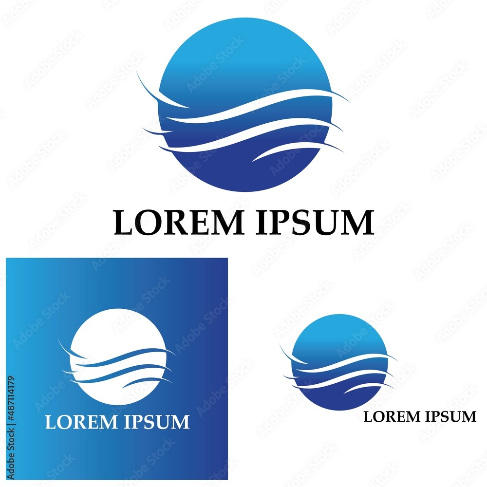 water wave logo design template water wave logo design template