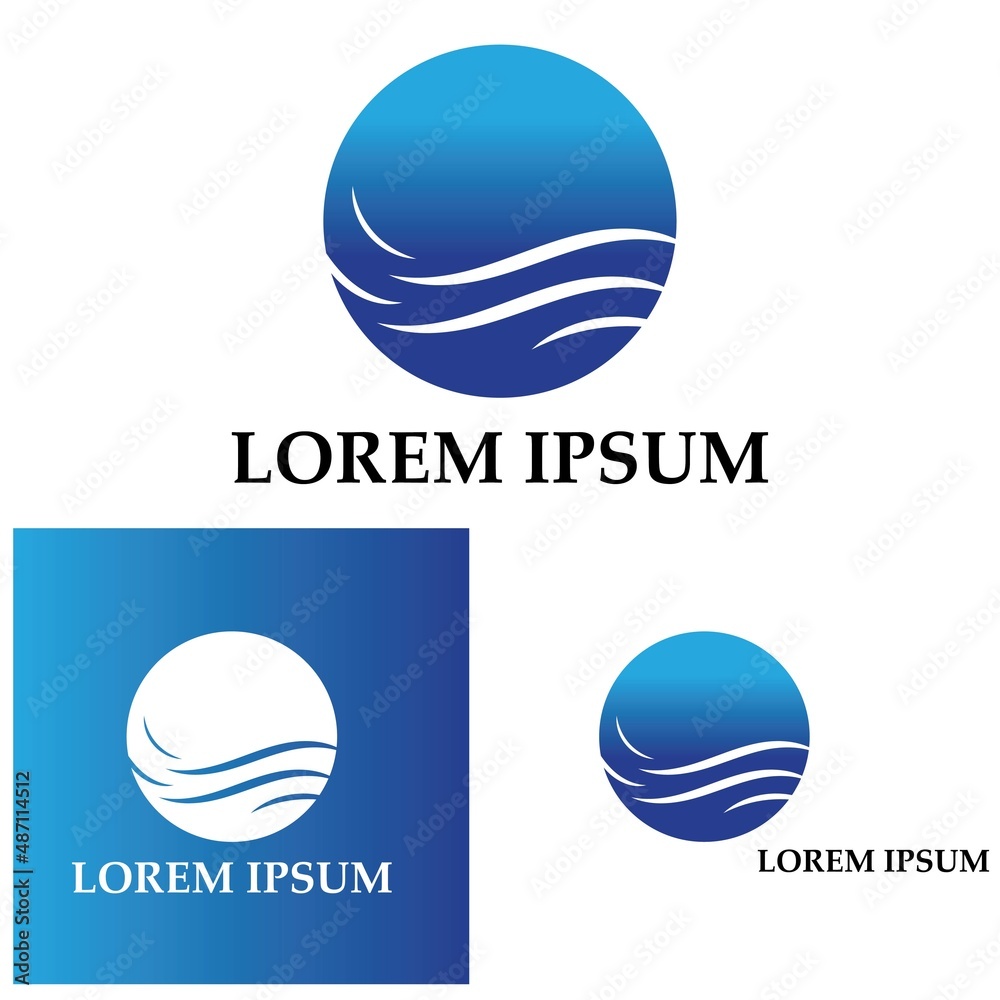 water wave logo design template water wave logo design template