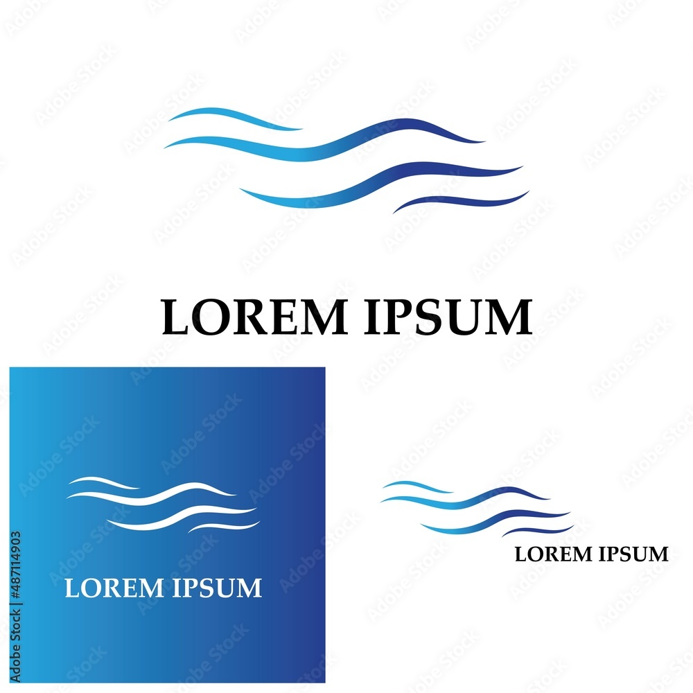 water wave logo design template water wave logo design template