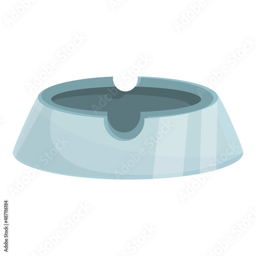 Steel ashtray icon cartoon vector. Cigar smoke. Cigarette tobacco