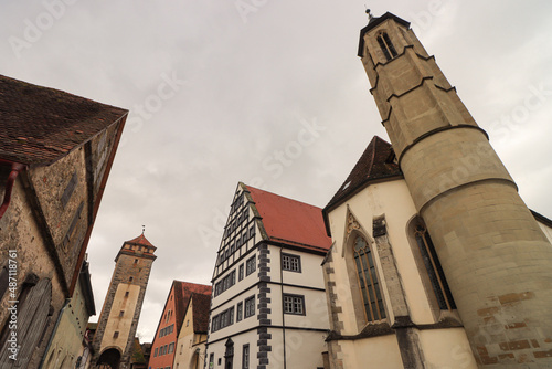 Blickwinkel im Spitalviertel von Rothenburg ob der Tauber photo