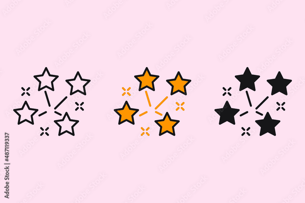 fire works icons symbol vector elements for infographic web Stock ...