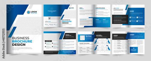 Business brochure template design photo