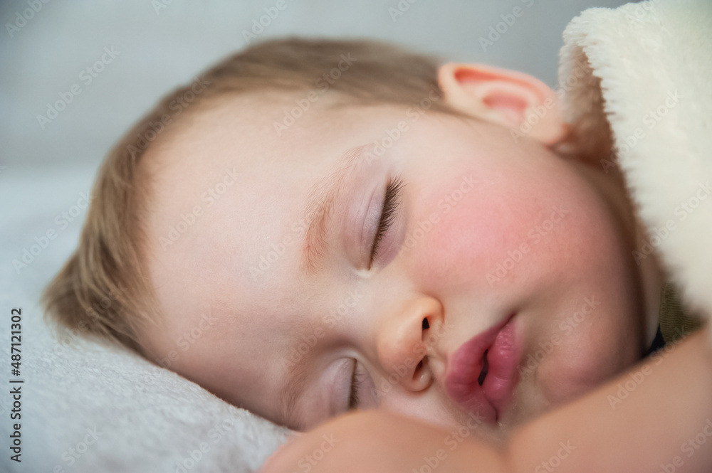 Portrait Toddler boy sleeping close-up.. Self-sleeping baby. Portrait Toddler boy sleeping close-up.. Self-sleeping baby.