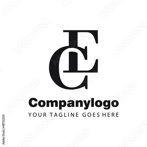 letter ce, letter ec company logo template