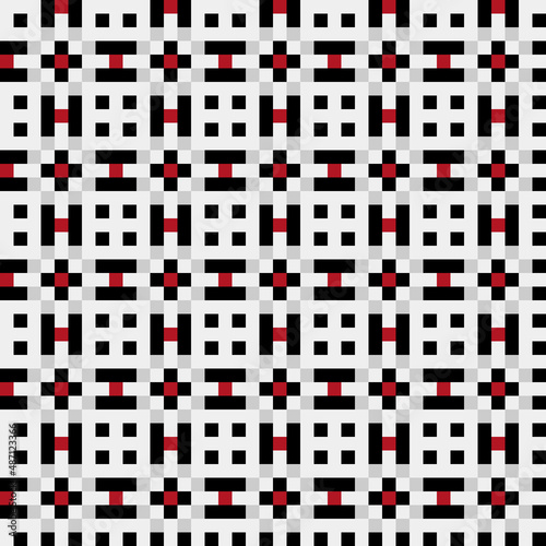 Abstract Cross Pattern generative computational art illustration