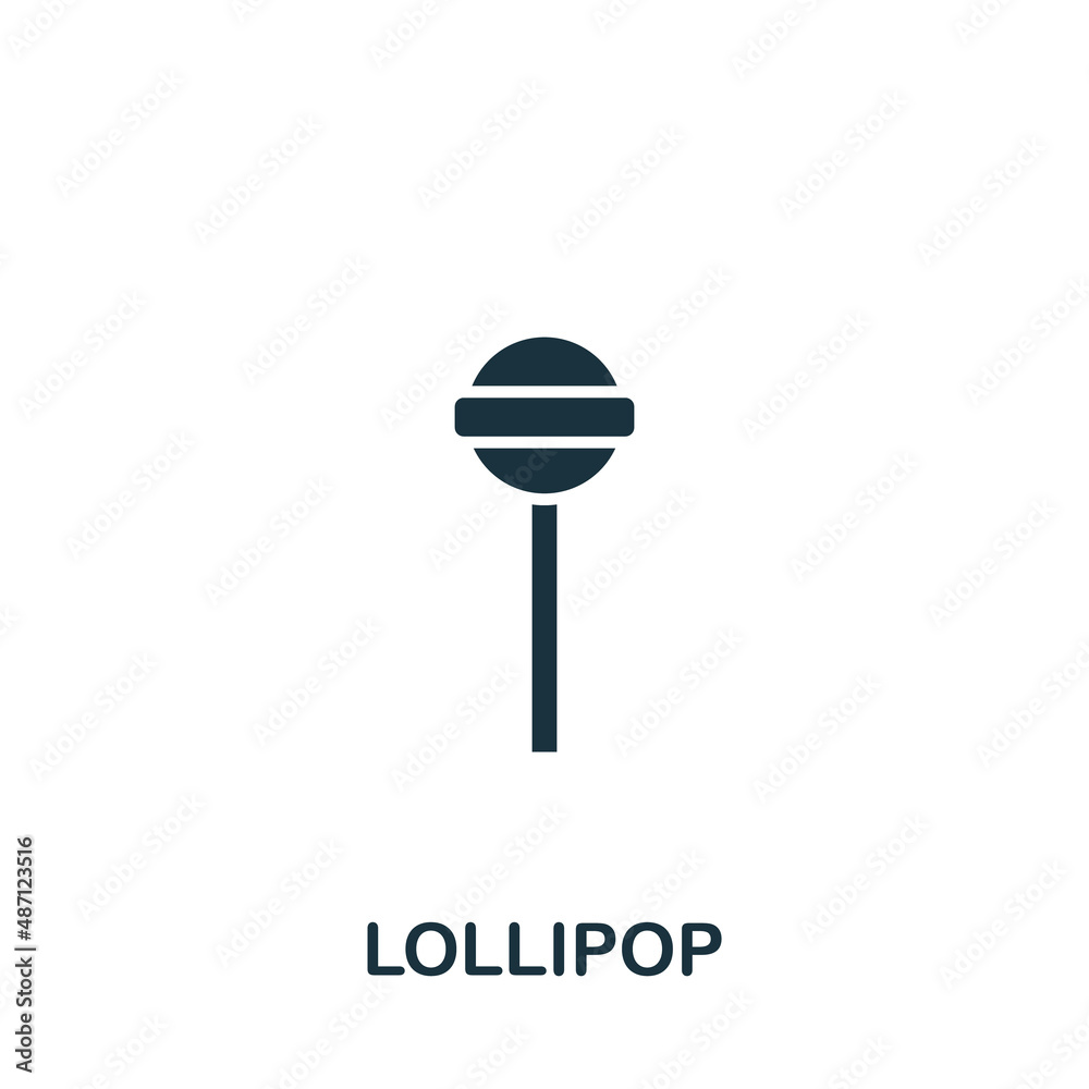Lollipop icon. Monochrome simple Lollipop icon for templates, web design and infographics
