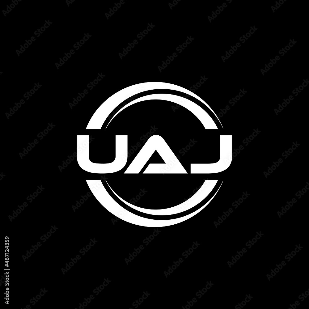 UAJ letter logo design with black background in illustrator, vector logo modern alphabet font overlap style. calligraphy designs for logo, Poster, Invitation, etc. UAJ letter logo design with black background in illustrator, vector logo modern alphabet font overlap style. calligraphy designs for logo, Poster, Invitation, etc.