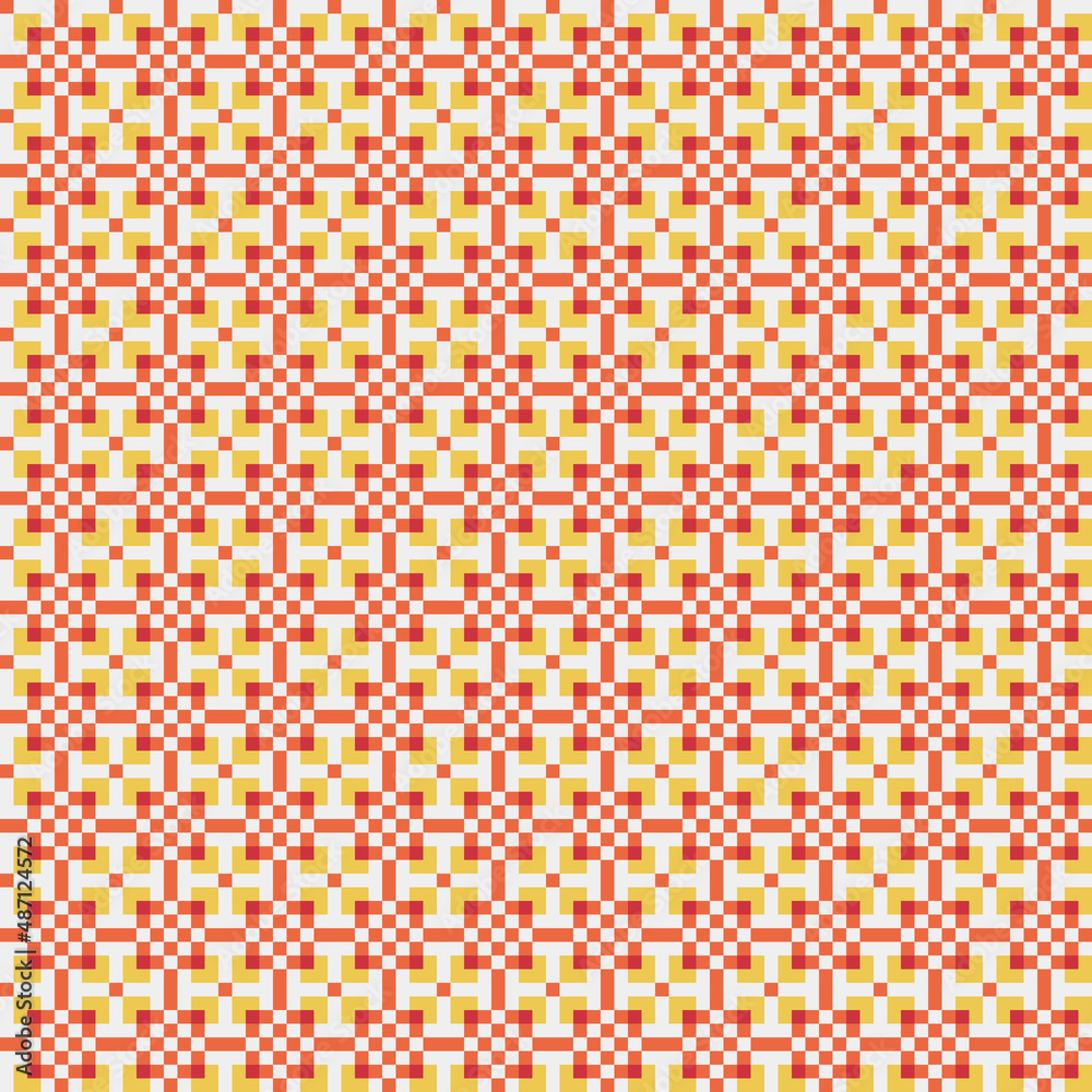 Abstract Cross Pattern generative computational art illustration